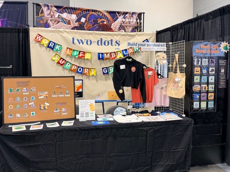 The Two-Dots Co. convention booth